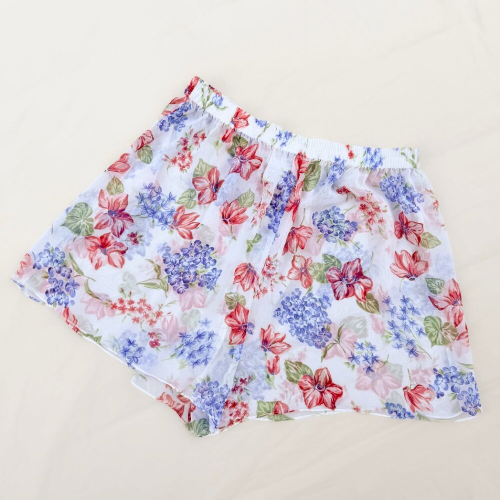 Vintage Floral Sheer Shorts